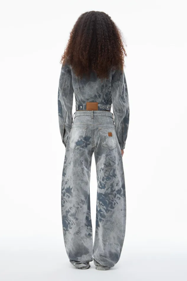 Alexander Wang Pants LowRise Flocked Jeans With Lasered Cloud Print 8211 Women