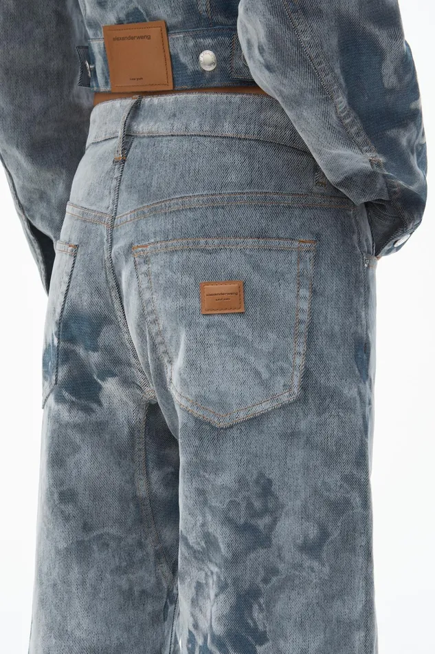 Alexander Wang Pants LowRise Flocked Jeans With Lasered Cloud Print 8211 Women