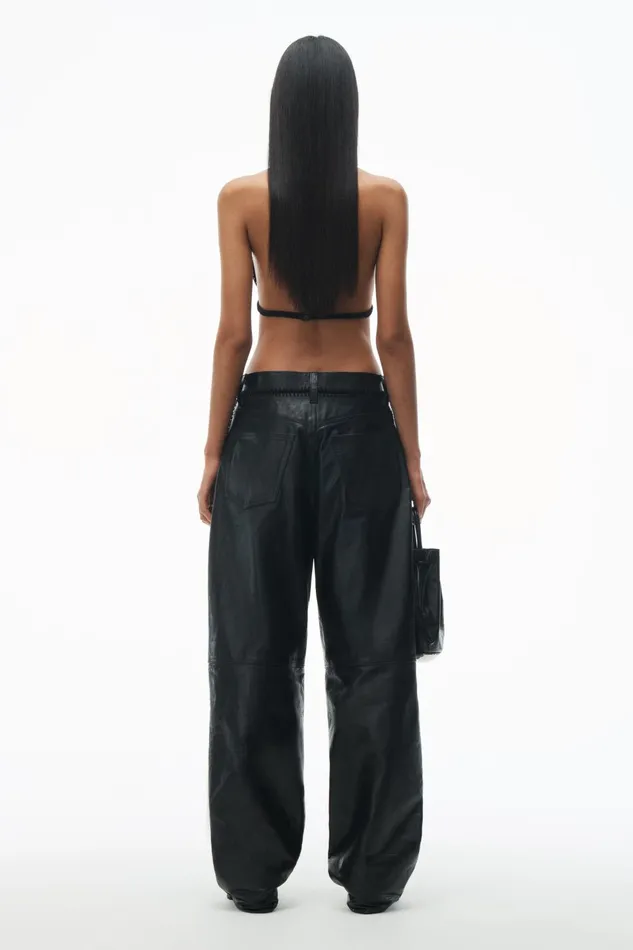 Alexander Wang Pants Low Waist Crochet Trouser In Leather 8211 Women