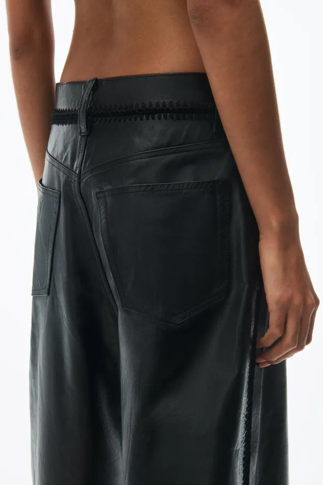 Alexander Wang Pants Low Waist Crochet Trouser In Leather 8211 Women