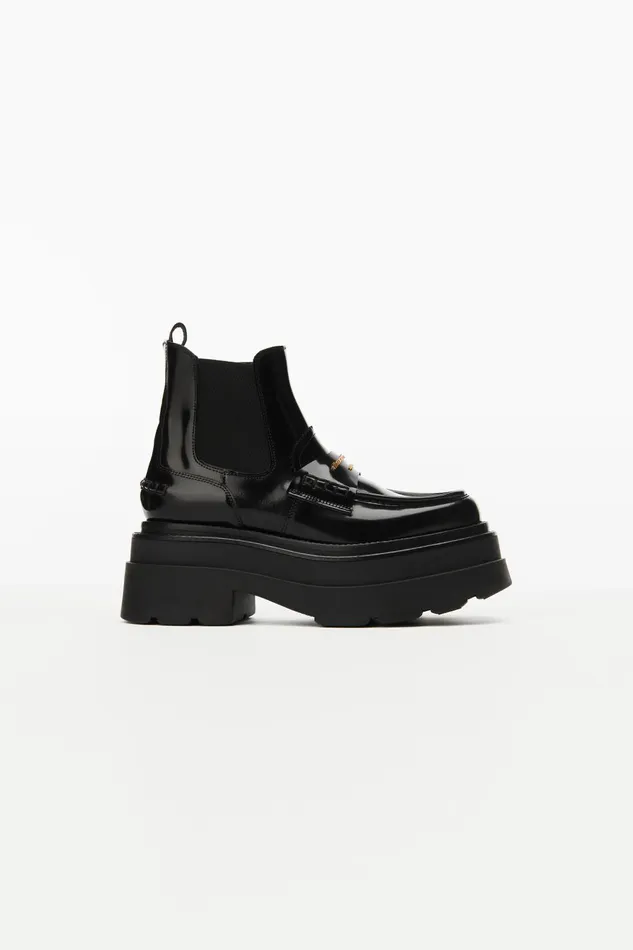Alexander Wang Shoes Carter Platform Loafer Boot In Leather 8211 Women