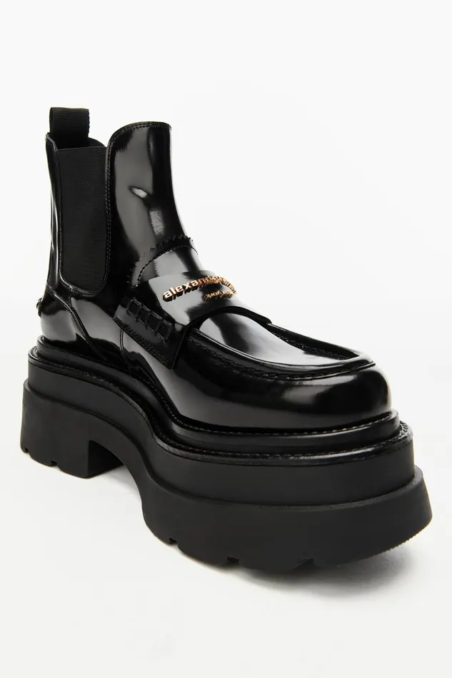 Alexander Wang Shoes Carter Platform Loafer Boot In Leather 8211 Women