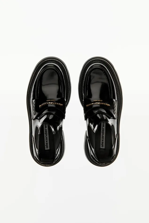 Alexander Wang Shoes Carter Platform Loafer Boot In Leather 8211 Women