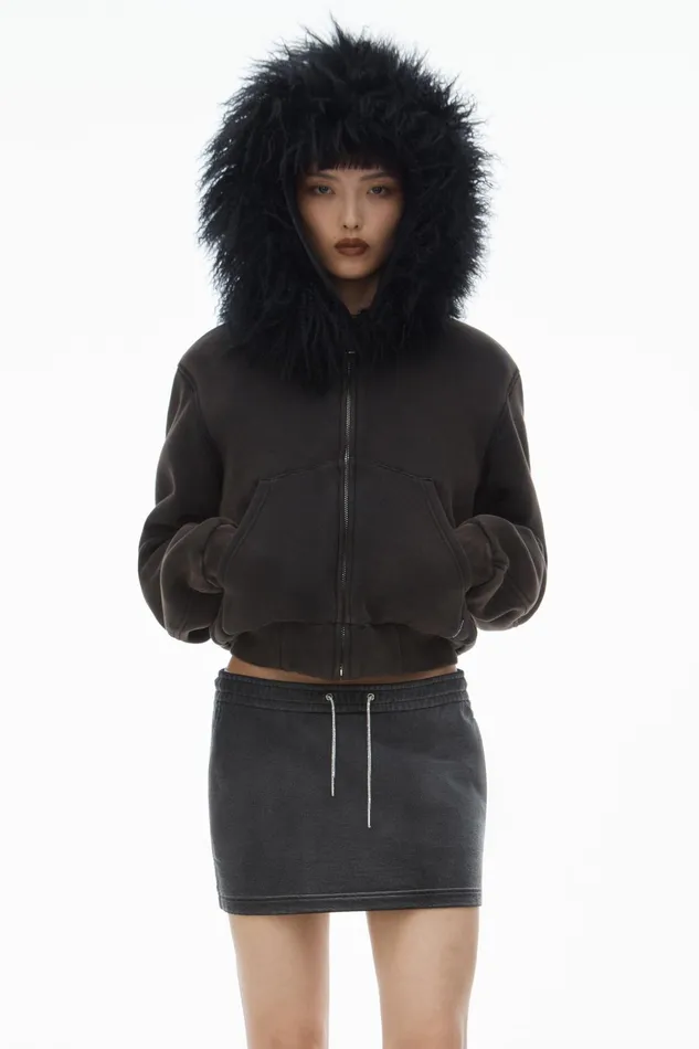 Alexander Wang Skirts Crystal Hotfix Tube Skirt In Organic Cotton Terry 8211 Women