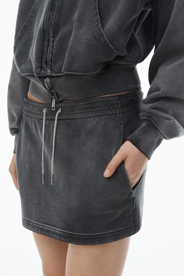 Alexander Wang Skirts Crystal Hotfix Tube Skirt In Organic Cotton Terry 8211 Women