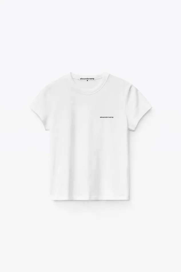 Alexander Wang TShirts LogoPrint Shrunken Jersey Tee 8211 Women
