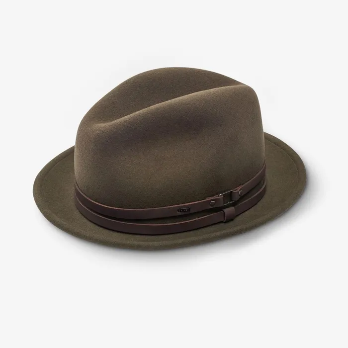 Allen Edmonds Allen Street Snap Brim Wool Fedora Hat By Bailey Olive Men Hats Gloves and Scarves Allen Edmonds Allen Street Snap Brim Wool Fedora Hat By Bailey Olive Men Hats Gloves and Scarves