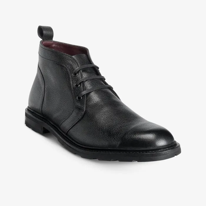 Allen Edmonds Alpine Chukka Boot With Vibram Arctic Grip Rubber Sole Black Grain Men Weatherproof and Waterproof