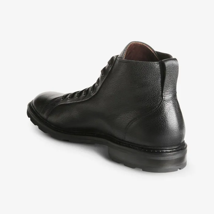 Allen Edmonds Alpine LacetoToe Boot With Vibram Arctic Grip Rubber Sole Black Grain Men Weatherproof and Waterproof