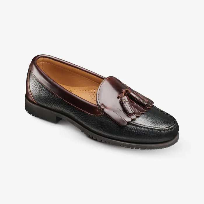 Allen Edmonds Amherst Tassel Loafer Black With Brown Trim Men Loafers and SlipOns