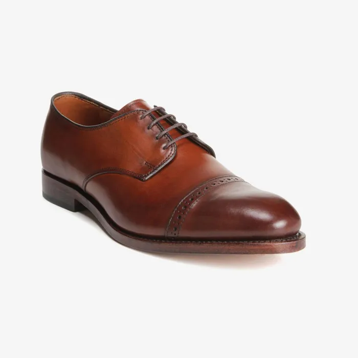 Allen Edmonds Boulevard Cap Toe Dress Shoe Dark Chili Men Made In The Usa