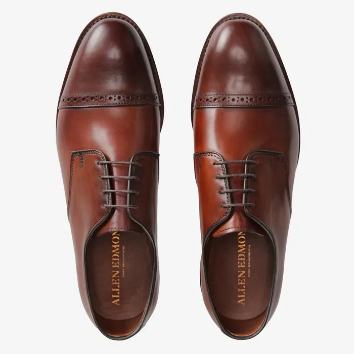 Allen Edmonds Boulevard Cap Toe Dress Shoe Dark Chili Men Made In The Usa
