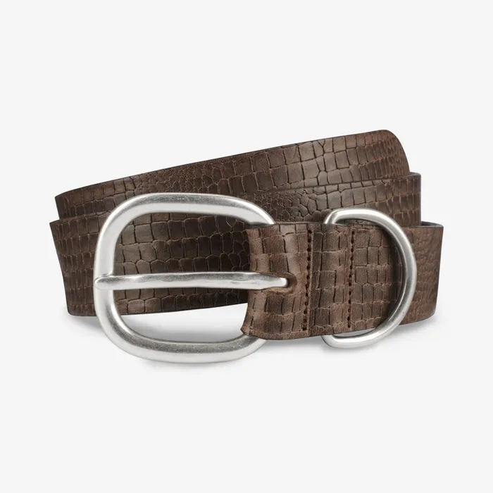Allen Edmonds Croco Print Belt Natural Men Casual Belts