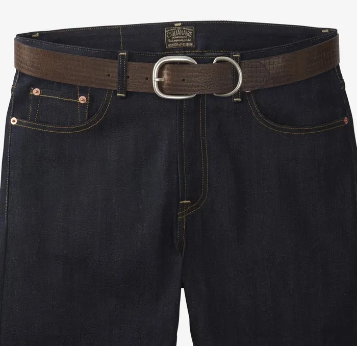 Allen Edmonds Croco Print Belt Natural Men Casual Belts