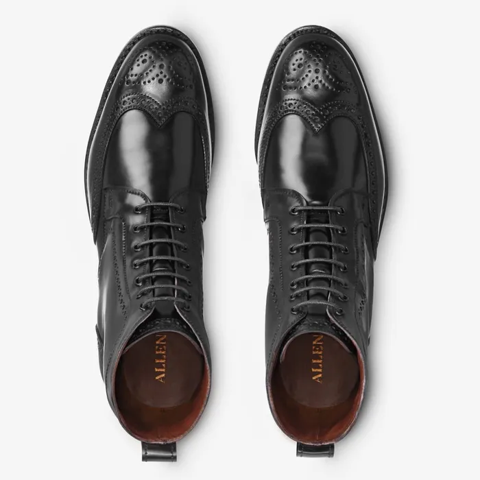 Allen Edmonds Dalton Shell Cordovan Dress Boots Black Men Wide Width Shoes