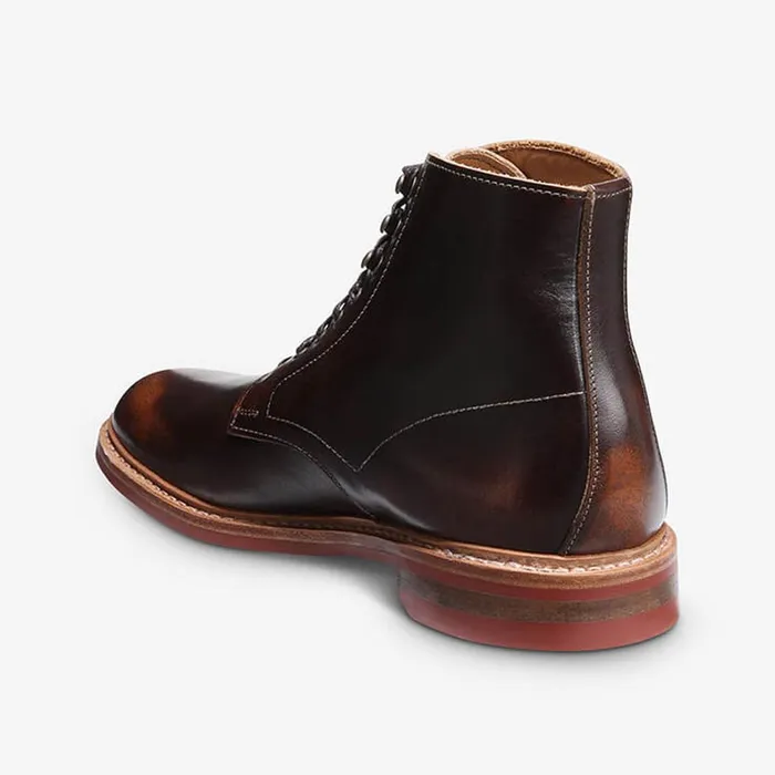 Allen Edmonds Higgins Mill Boot With Dainite Sole Brown Saddle Leather Men Business Casual