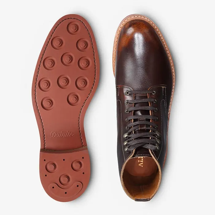 Allen Edmonds Higgins Mill Boot With Dainite Sole Brown Saddle Leather Men Business Casual