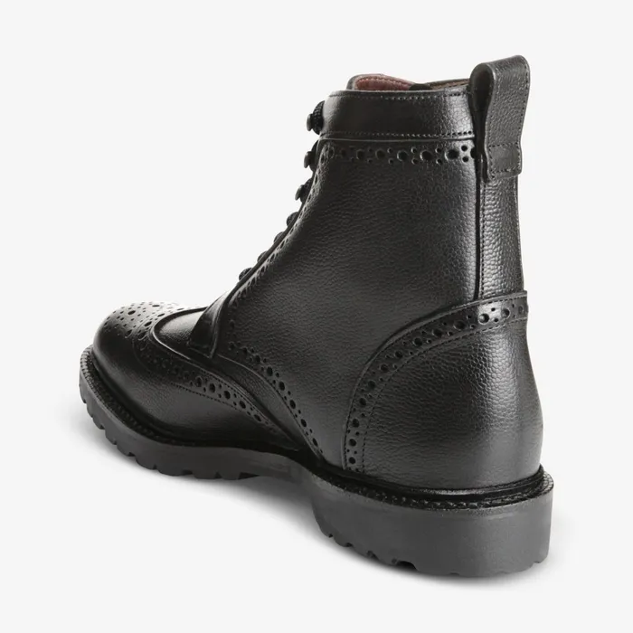 Allen Edmonds Long Branch Wingtip Boots Black Men LaceUp Boots