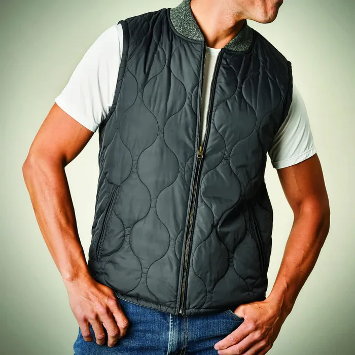 Allen Edmonds MacKay Quilted Vest Black Men Outerwear