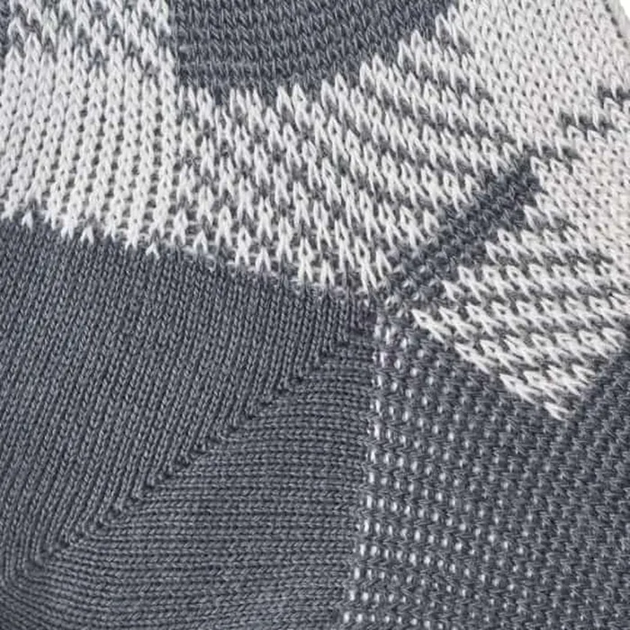 Allen Edmonds MidCalf Pattern Knit Dress Sock Grey Buffalo Plaid Men Socks