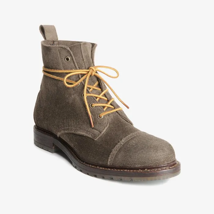 Allen Edmonds Normandy Suede CapToe Boot Taupe Men LaceUp Boots