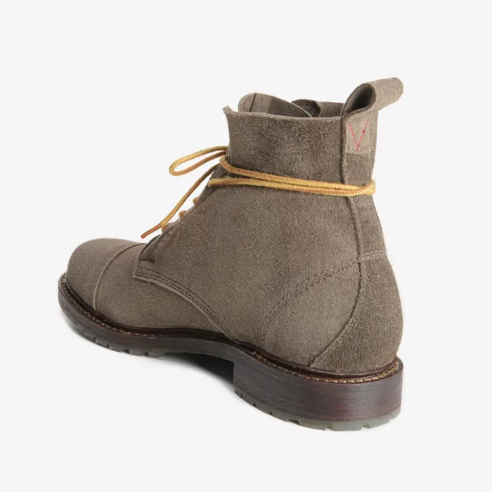 Allen Edmonds Normandy Suede CapToe Boot Taupe Men LaceUp Boots