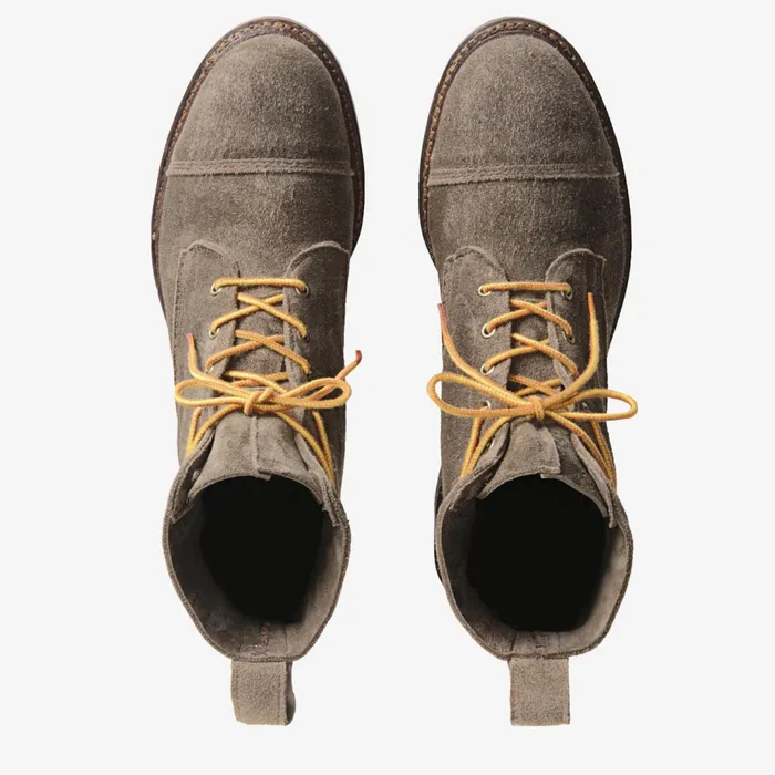 Allen Edmonds Normandy Suede CapToe Boot Taupe Men LaceUp Boots