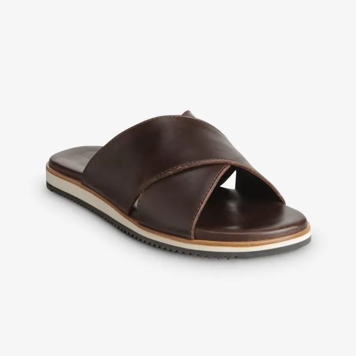 Allen Edmonds Oscar Xband Sandals Dark Brown Men Sandals