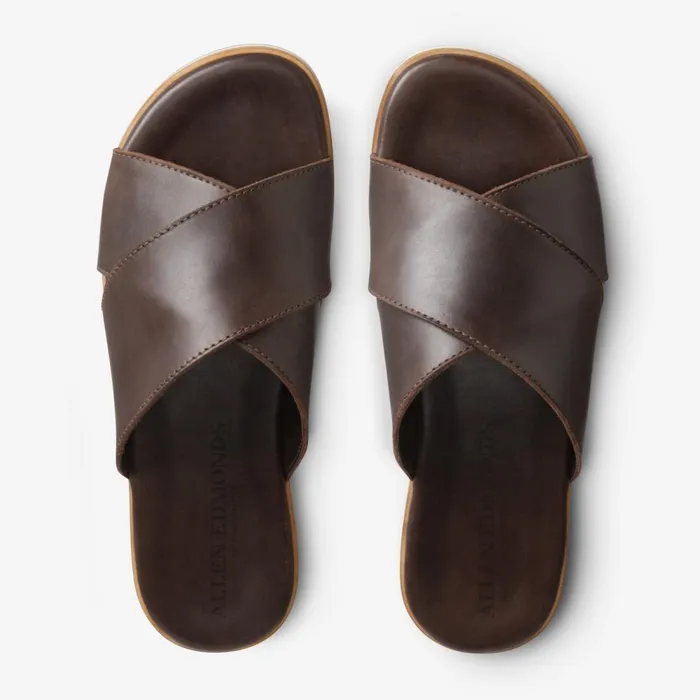 Allen Edmonds Oscar Xband Sandals Dark Brown Men Sandals
