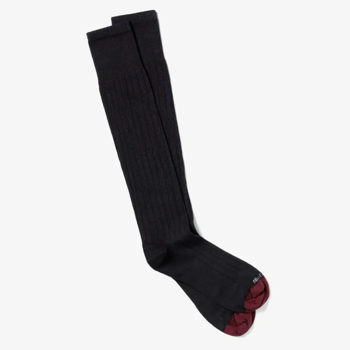 Allen Edmonds OvertheCalf Cotton Rib Dress Socks Black Men Socks