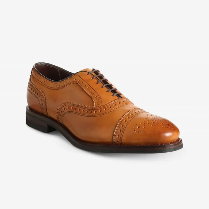 Allen Edmonds Strand Weatherproof CapToe Oxford With Dainite Rubber Sole Walnut Men Wide Width Shoes