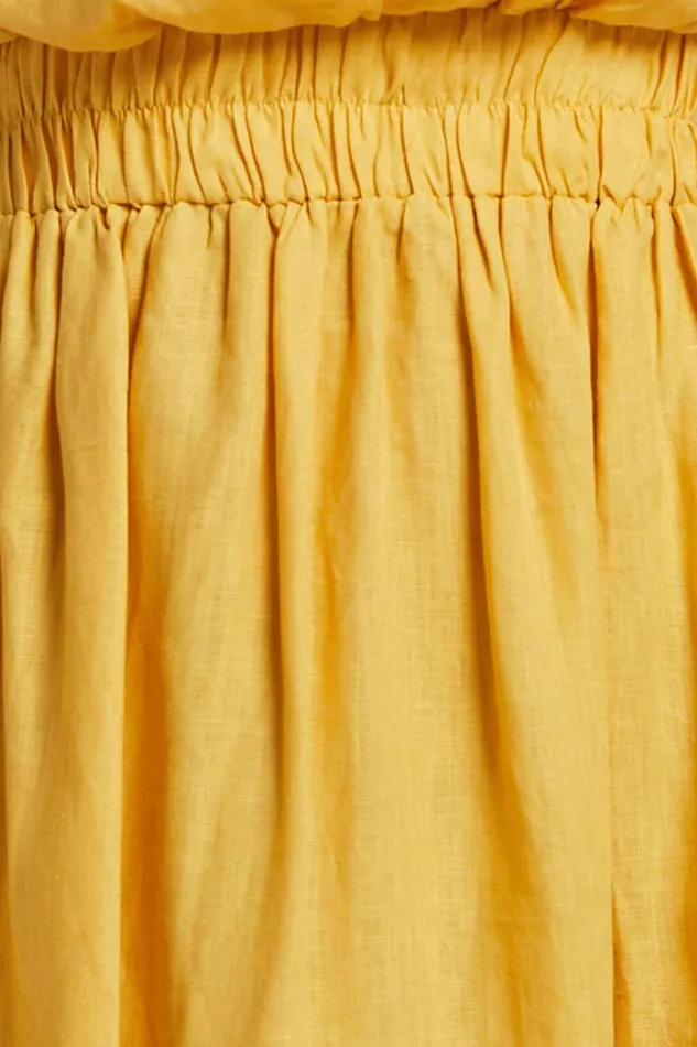 Amalie The Label 8211 Shepard Linen Blend Halter Neck Maxi Dress In Yellow Women Showpo Dresses