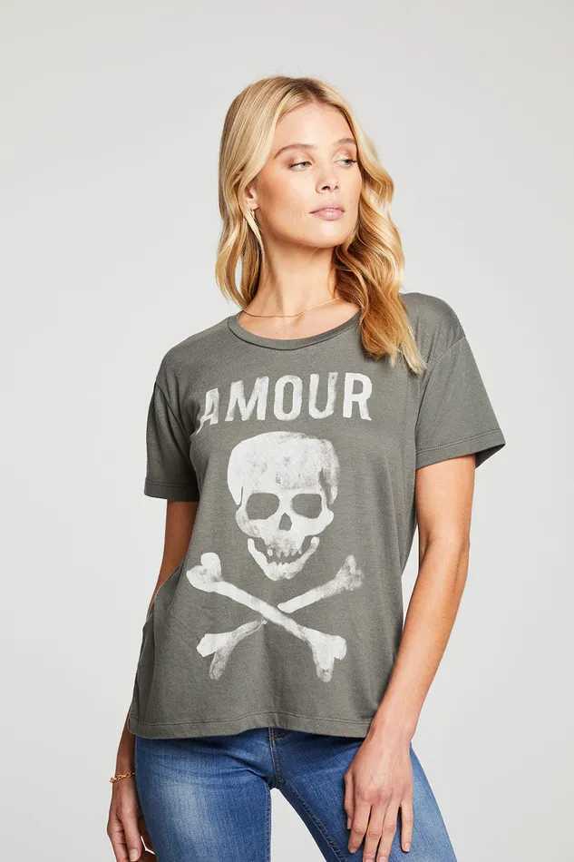 Amour Skull Tops Chaser Brand Womens
