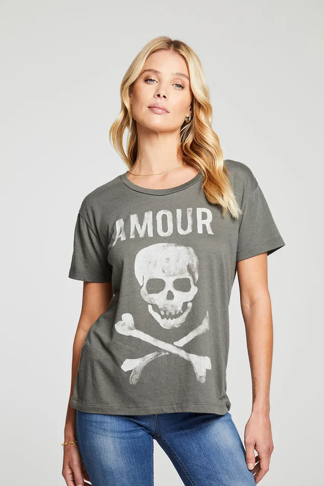 Amour Skull Tops Chaser Brand Womens