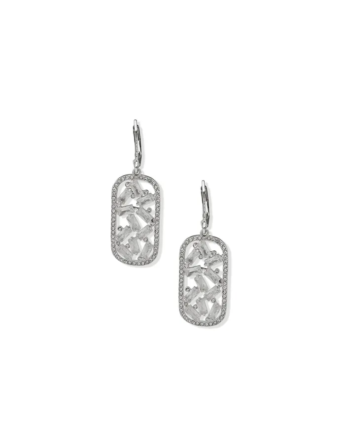 Anne Klein Confetti Drop Pierced Earrings Silver Tone Women Watches 038 Jewelry