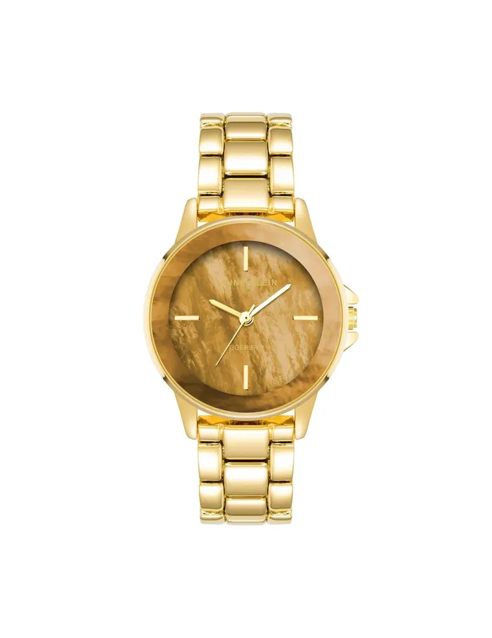 Anne Klein Gemstone Dial Bracelet Watch Tiger039s Eye Women Watches 038 Jewelry