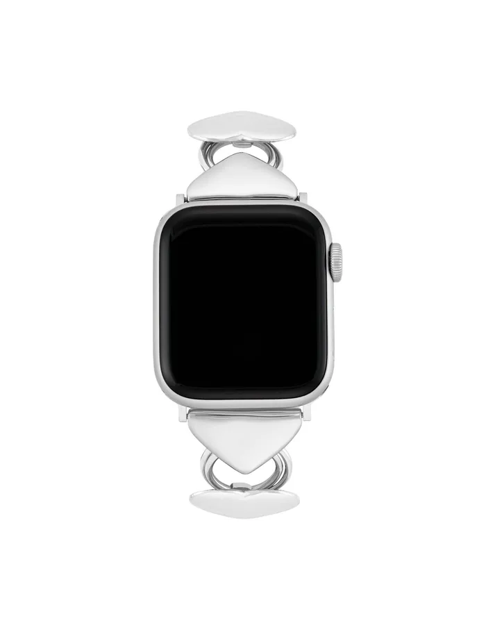 Anne Klein HeartShaped Link Bracelet For Apple Watch Silvertone Women Watches 038 Jewelry