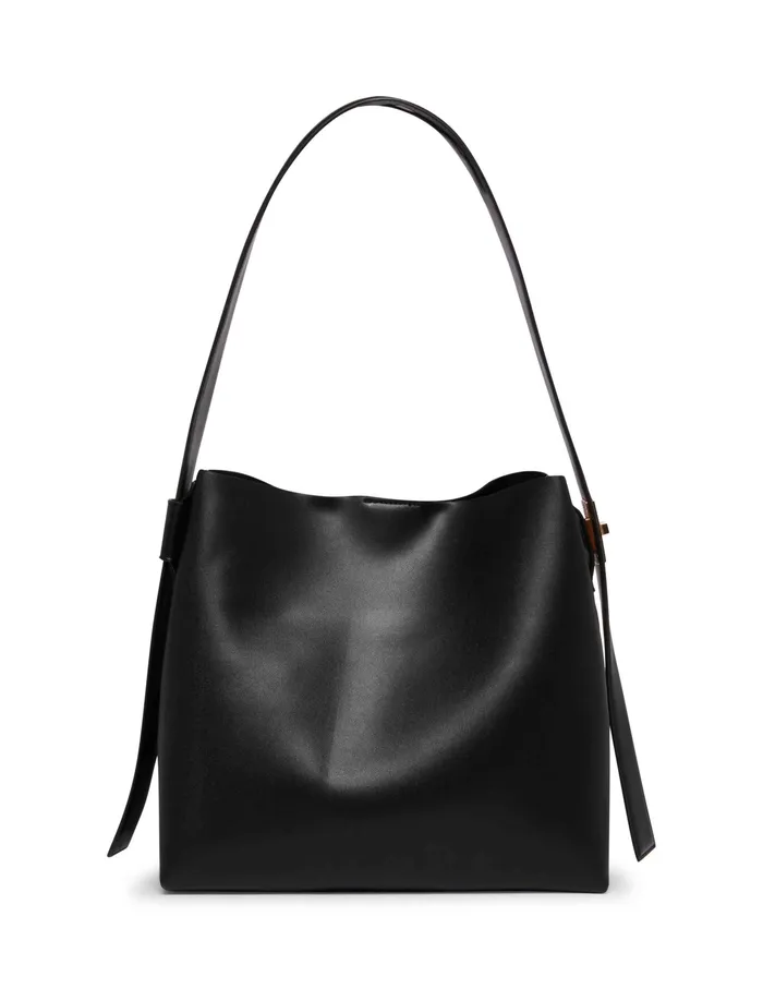 Anne Klein Hobo Bag With AK Turn Lock Black Women Handbags