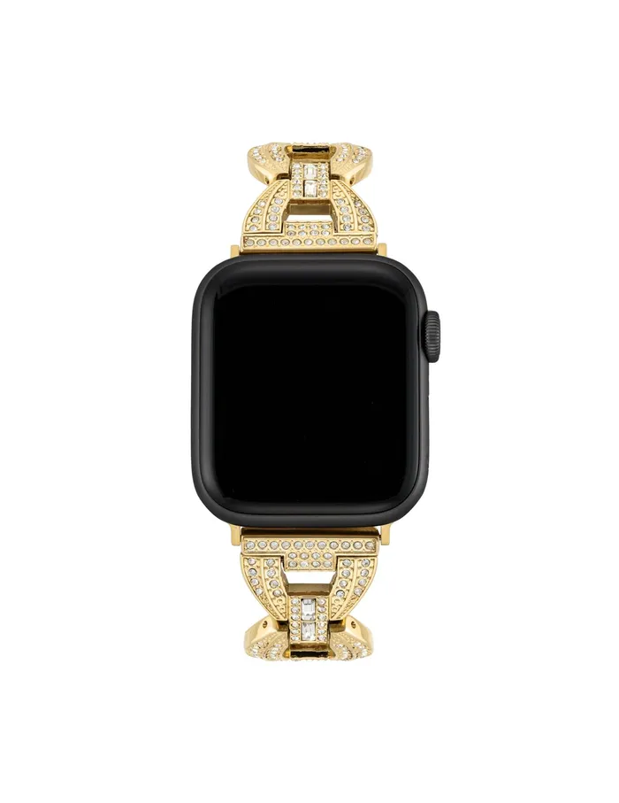 Anne Klein Premium Crystal Round Link Bracelet For Apple Watch Goldtone Women Watches 038 Jewelry Anne Klein Premium Crystal Round Link Bracelet For Apple Watch Goldtone Women Watches 038 Jewelry