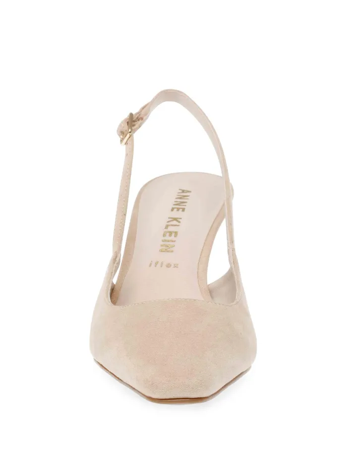 Anne Klein Rosel Dress Pump Beige Suede Women Shoes