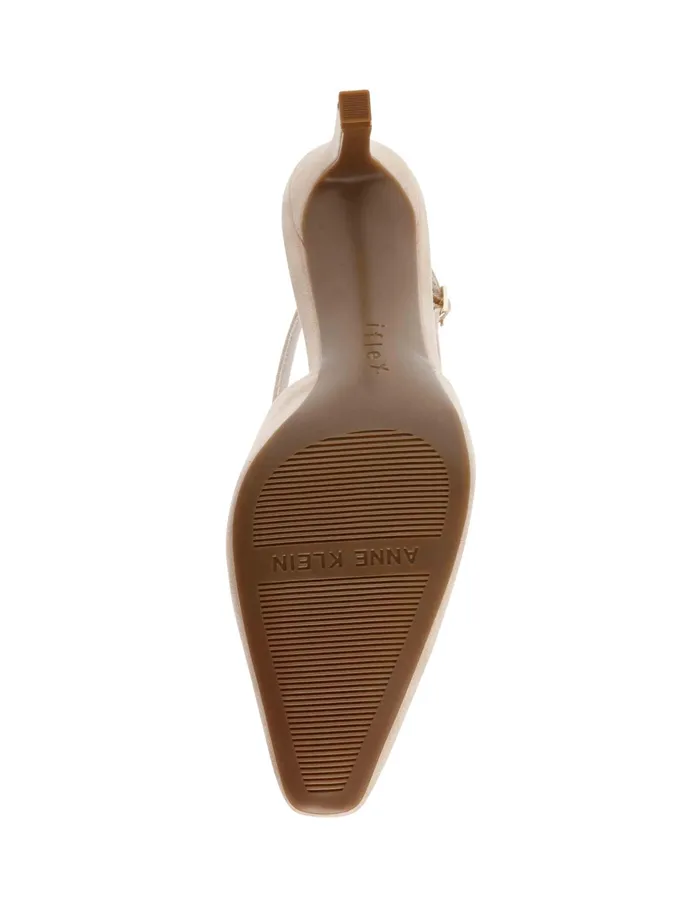 Anne Klein Rosel Dress Pump Beige Suede Women Shoes