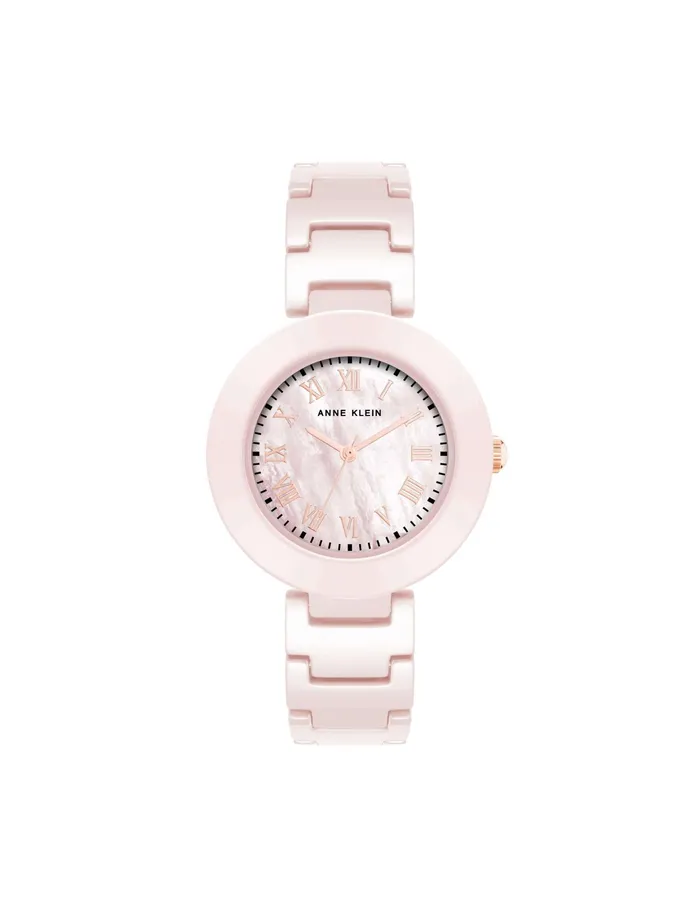 Anne Klein Round Mother Of Pearl Dial Ceramic Bracelet Watch Pink Women Watches 038 Jewelry Anne Klein Round Mother Of Pearl Dial Ceramic Bracelet Watch Pink Women Watches 038 Jewelry