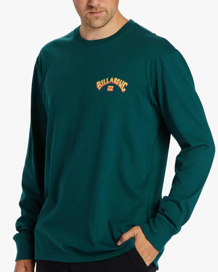 Arch Fill Long Sleeve TShirt Deep Teal Men Billabong TShirts