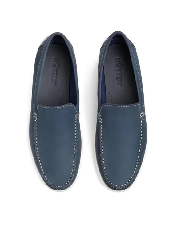 Archie Shoes Navy Mens Hotter SlipOn Shoes