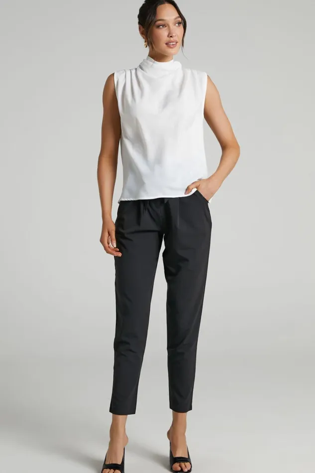 Arianae Top 8211 High Neck Top In White Women Showpo Tops