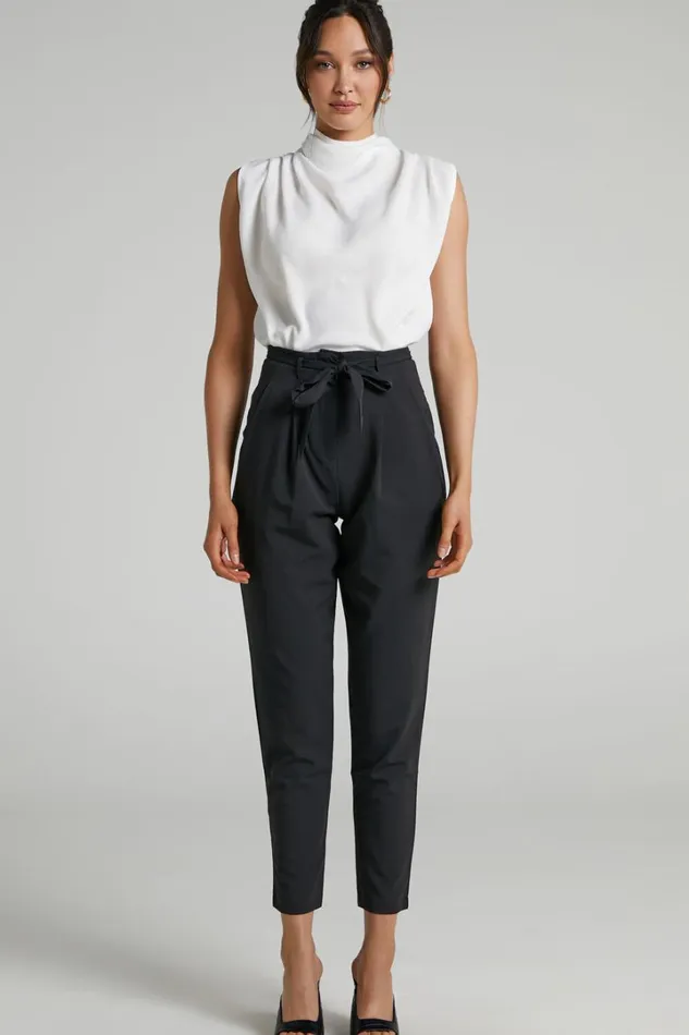 Arianae Top 8211 High Neck Top In White Women Showpo Tops