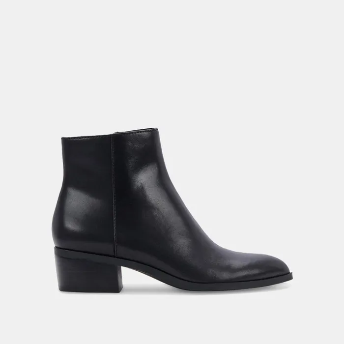 Avalon Booties Black Leather Women Dolce Vita Boots and Booties