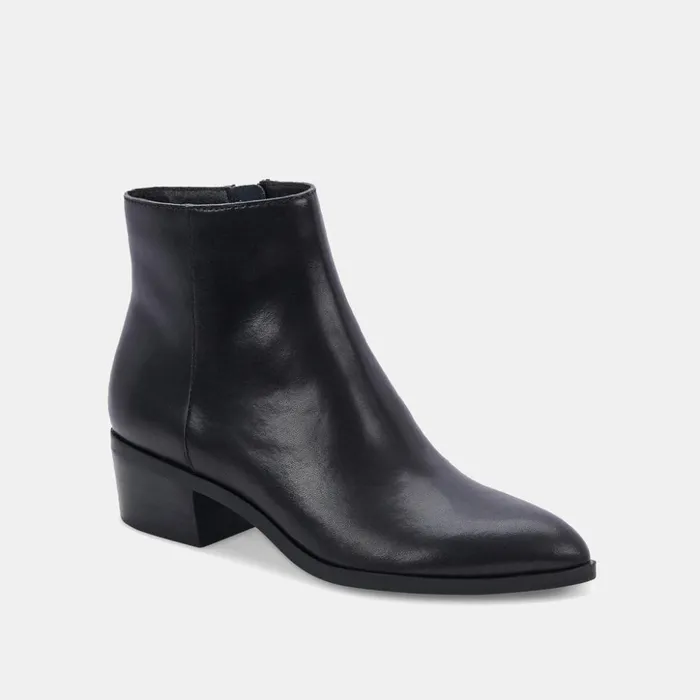 Avalon Booties Black Leather Women Dolce Vita Boots and Booties