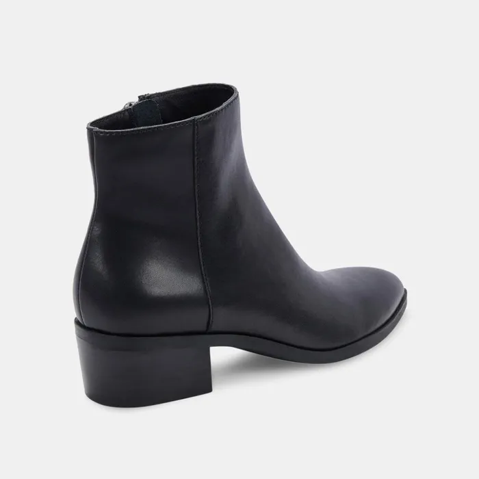 Avalon Booties Black Leather Women Dolce Vita Boots and Booties
