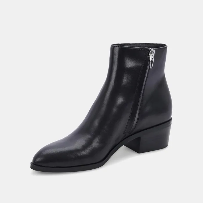 Avalon Booties Black Leather Women Dolce Vita Boots and Booties